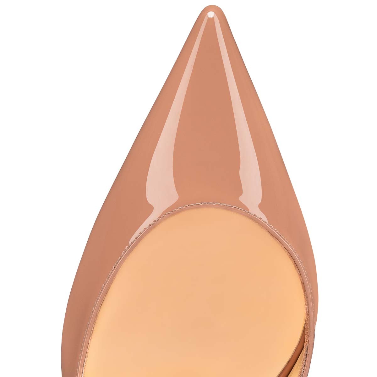 Christian Louboutin Iriza 85 Patent Pump In Nude