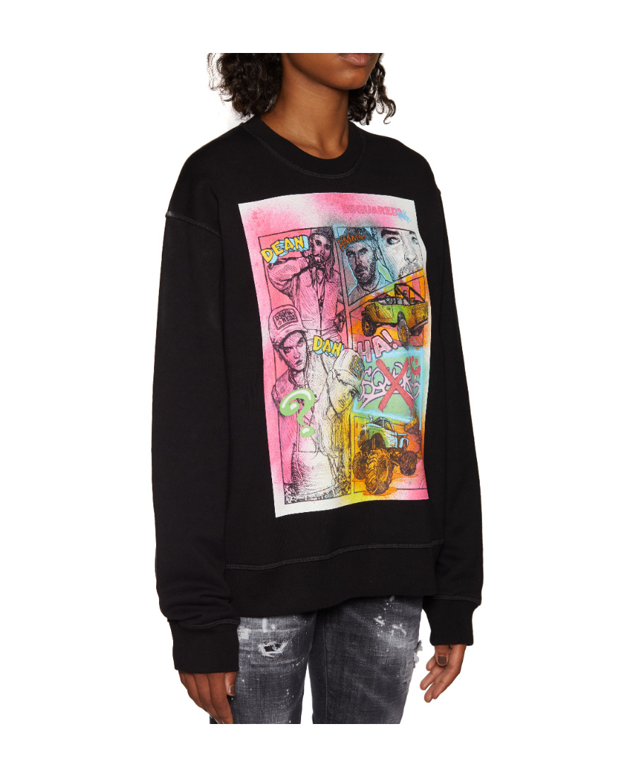 Dsquared2 Logo Round-necked Sweater In Black