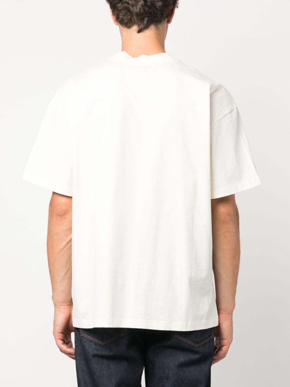 Msgm Logo-print Cotton T-shirt Clothing In White