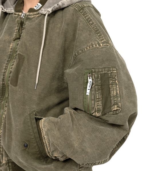 Miharayasuhiro Fliegerjacke Im Layering-look In Khaki
