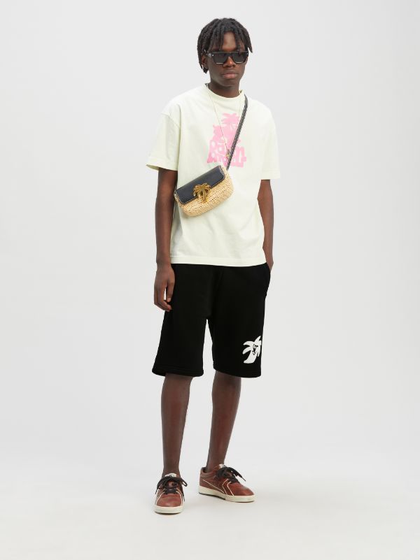 Palm Angels Hunter Graphic-print Track Shorts In Black