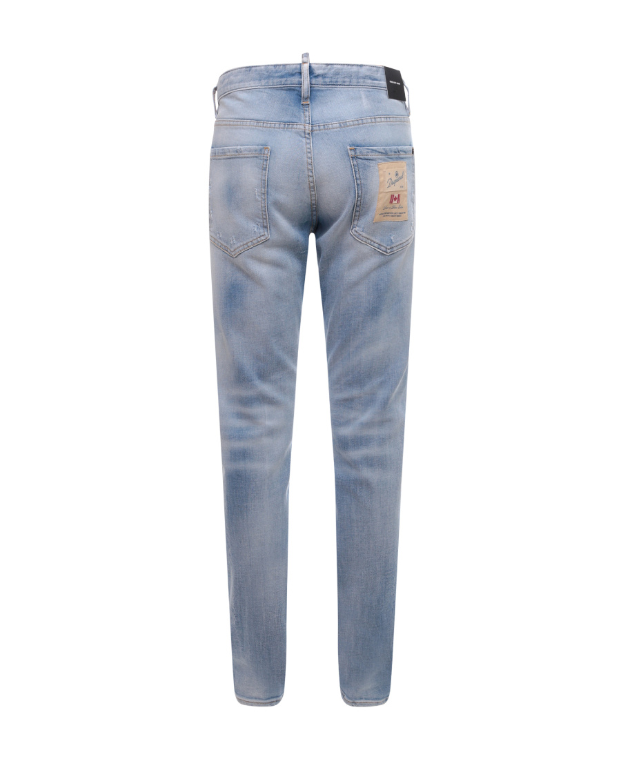 Dsquared2 Logo-patch Tapered-leg Jeans In Gray