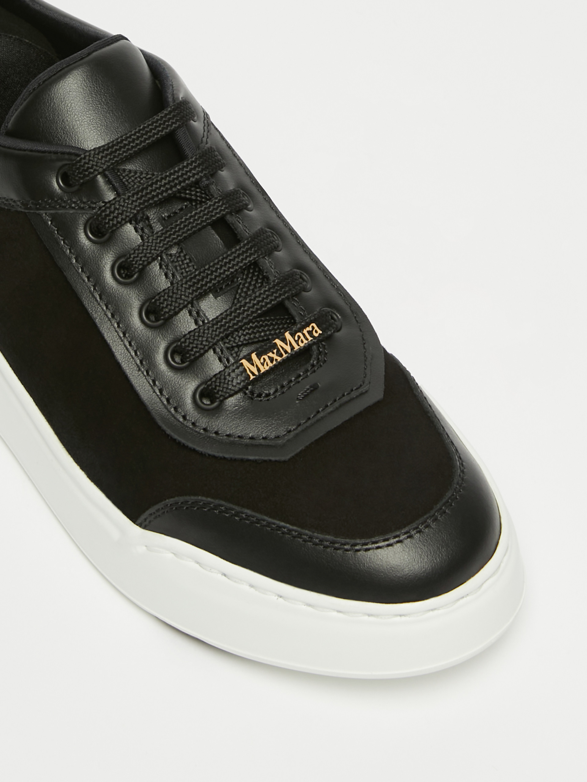 Max Mara Urban Suede Sneakers In White
