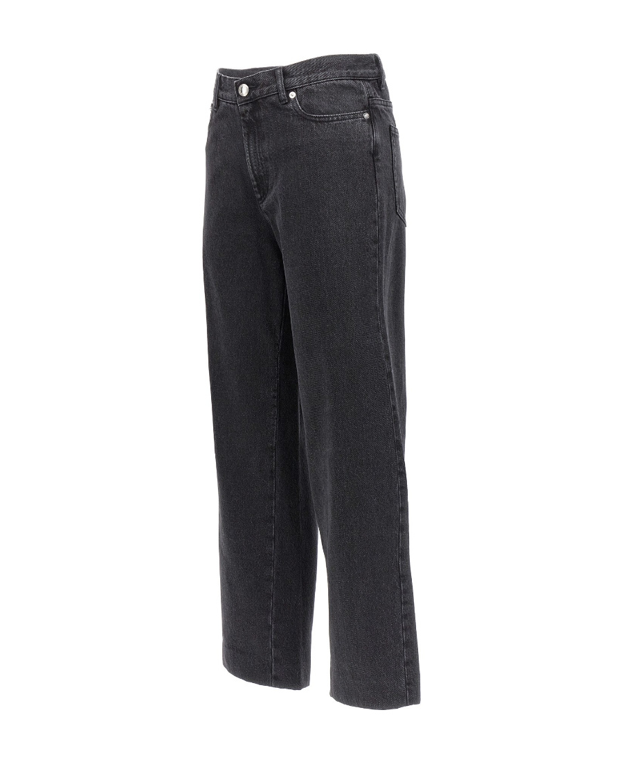 Apc A.p.c. High-waisted Wide-leg Jeans In Black