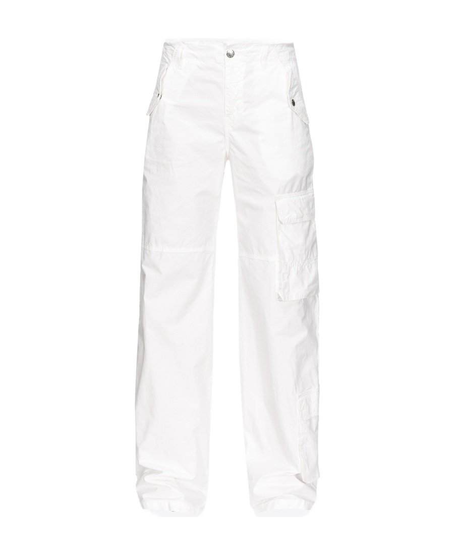 Pinko Straight-leg Cargo Trousers In White