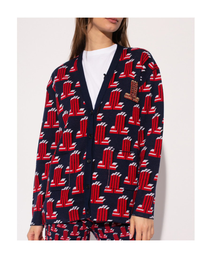 Lanvin Wool Knitted Cardigan In Black