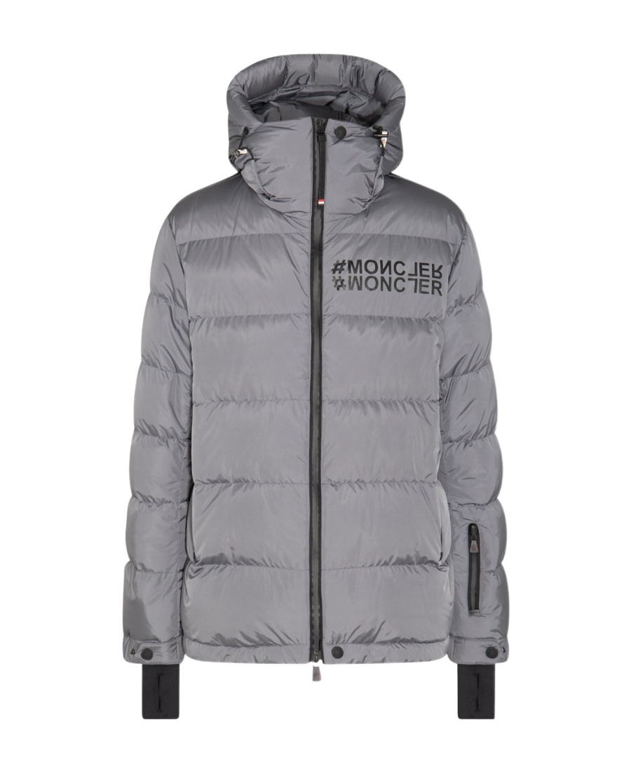 Moncler Isorno Hooded Down Jacket In Gray