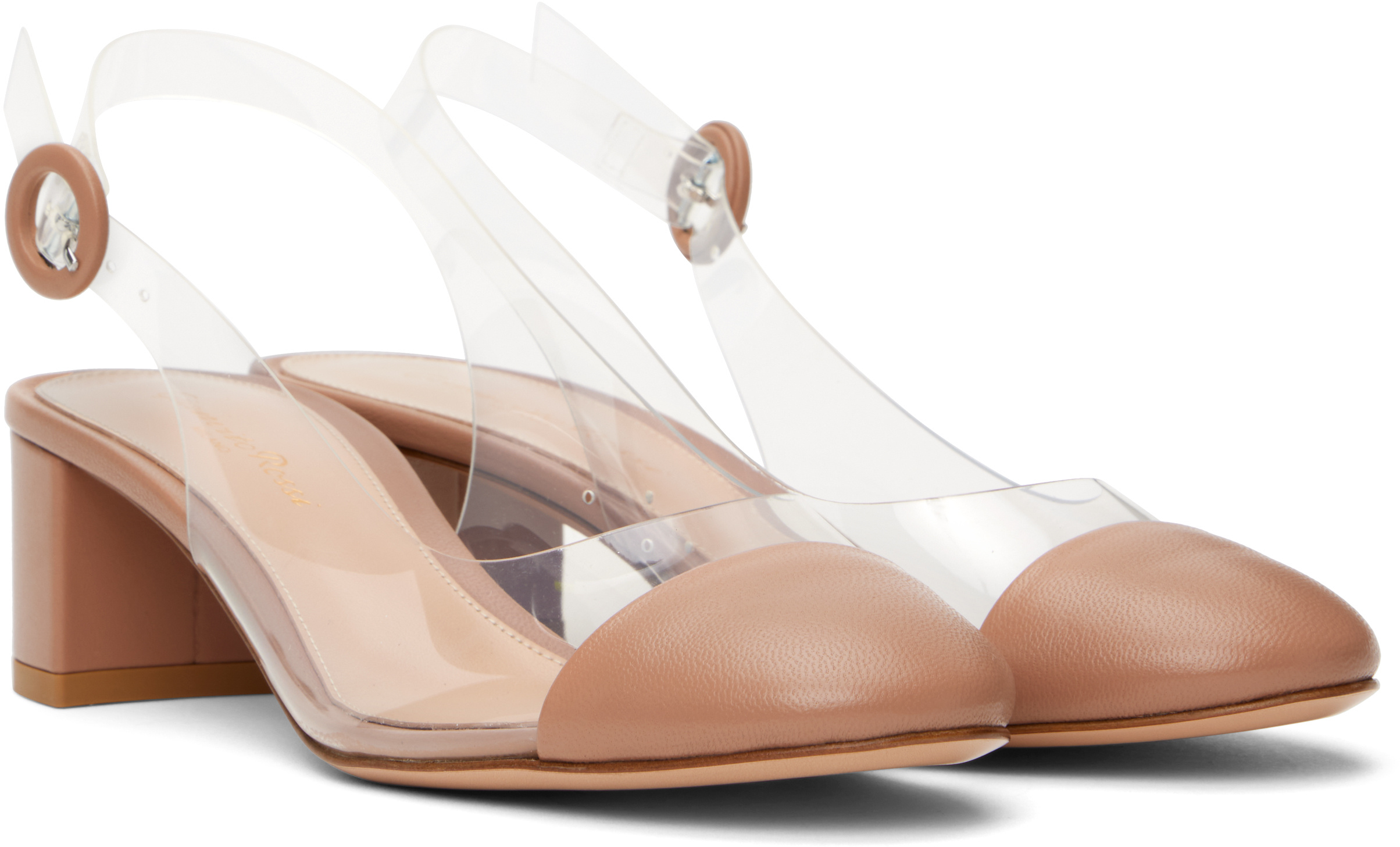 Gianvito Rossi Soft Glass Heels In White