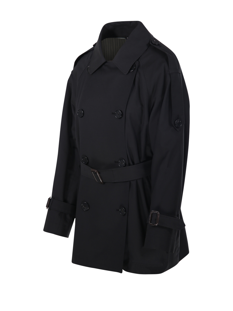 Max Mara The Cube Caroline Short Trench Coat In Black