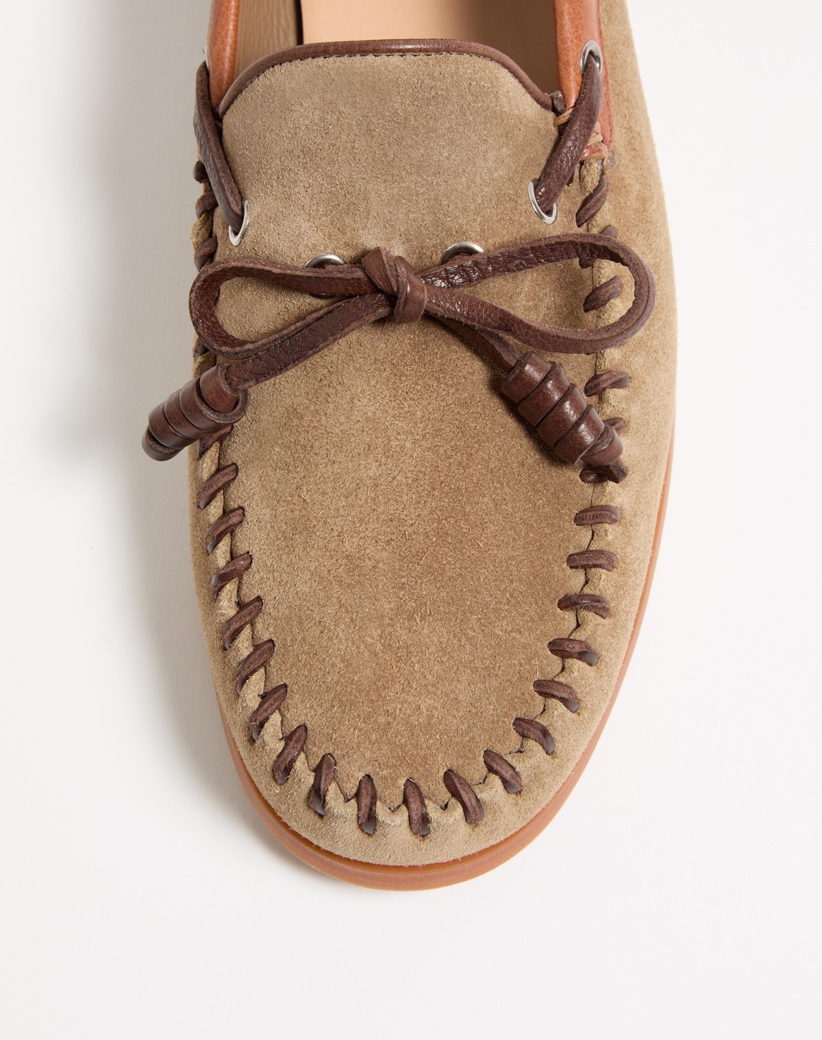 Valentino Palm Avenue Suede And Leather Loafers In Brown
