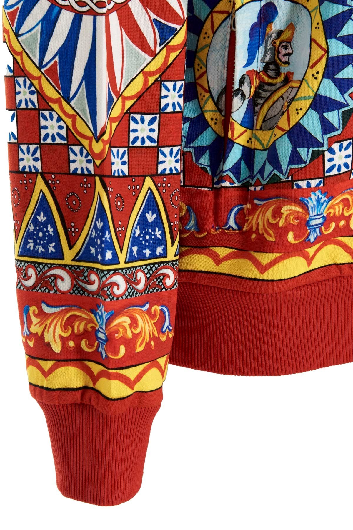 Dolce & Gabbana All-over Print Hoodie In Red