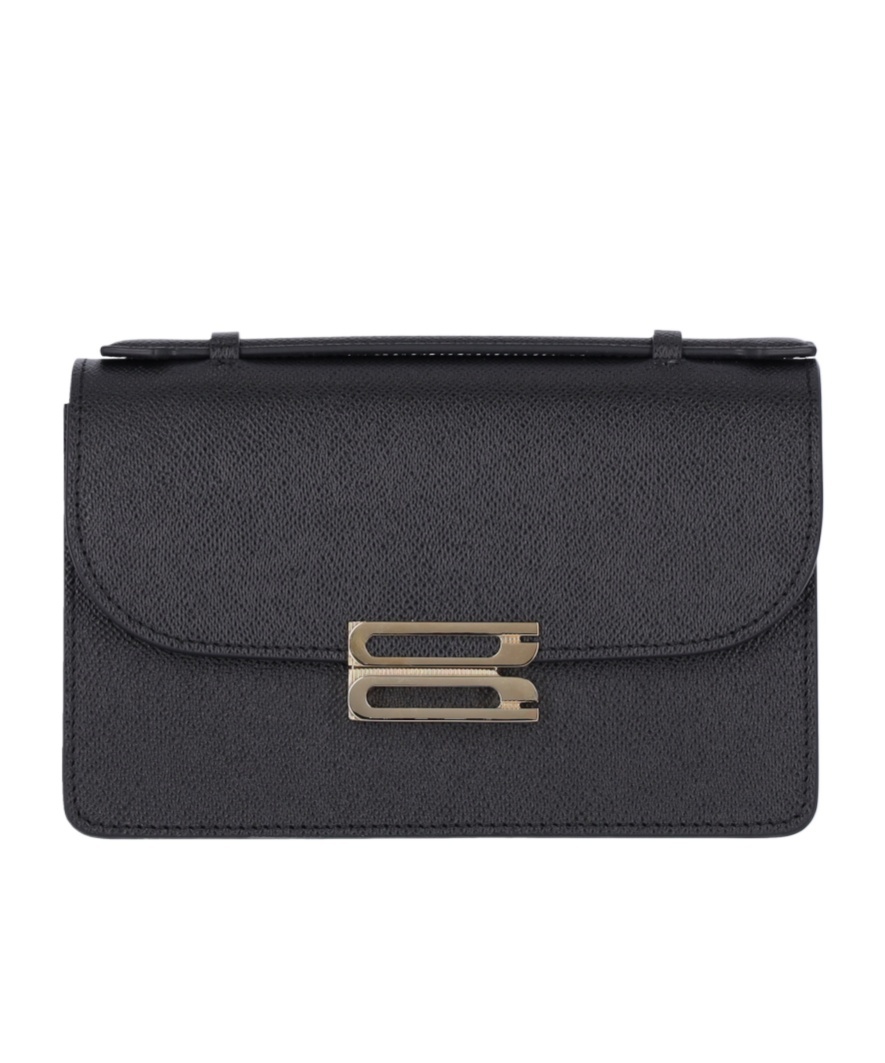 Victoria Beckham Black Mini Dorian Shoulder Bag In Black