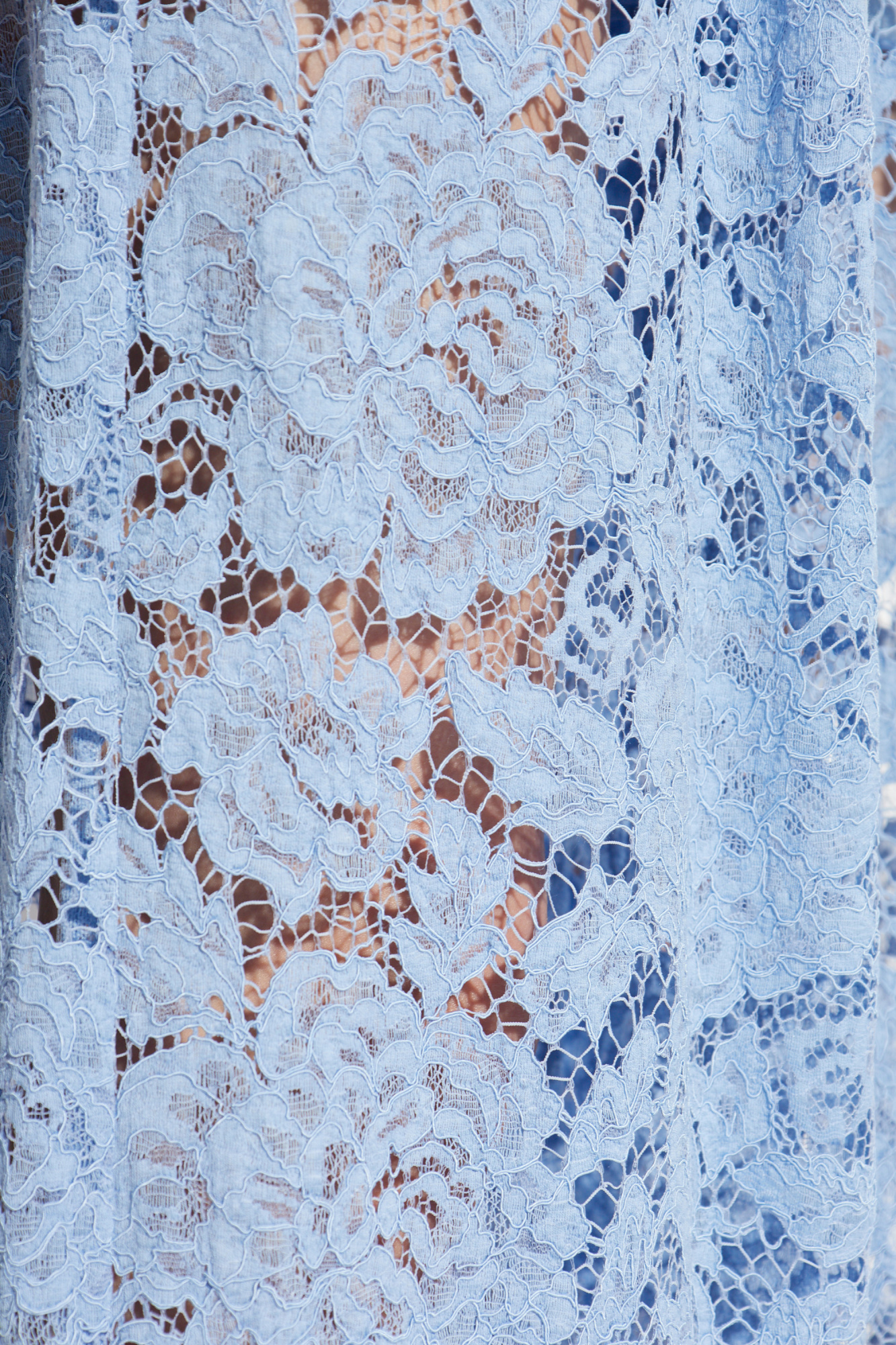 Dolce & Gabbana Flared Floral Lace Pants In Blue