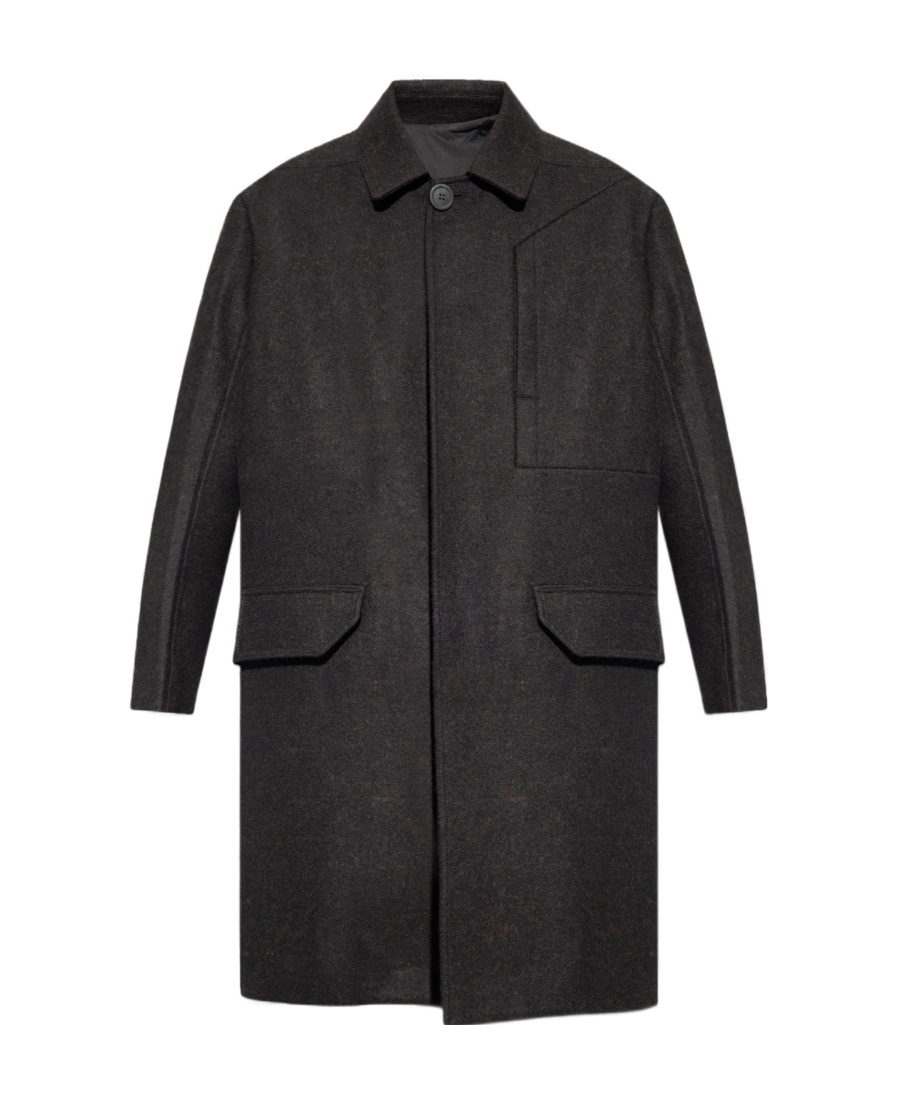 Rick Owens Jumbo Virgin Wool Single-breasted Coat In Black