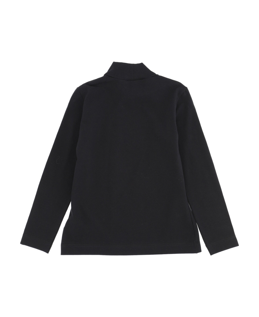 Monnalisa Logo High-necked Long-sleeved T-shirt In Black