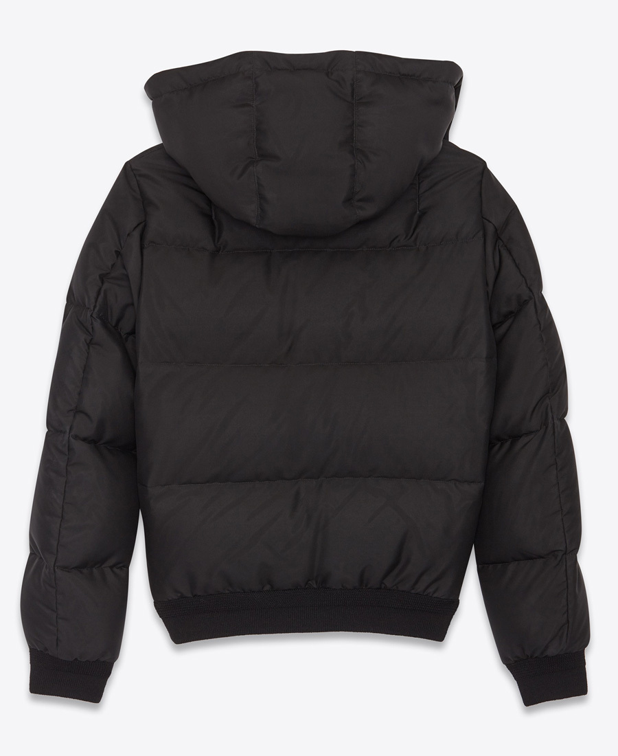 Saint Laurent Zipped Padded Jacket In Black