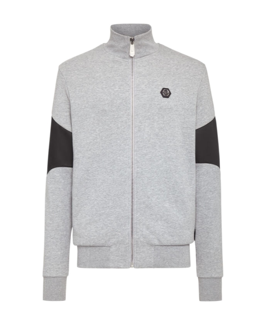 Philipp Plein Zippered Casual Jacket In Gray