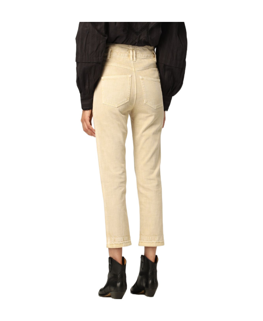 Isabel Marant High-rise Cropped Trousers In Nude