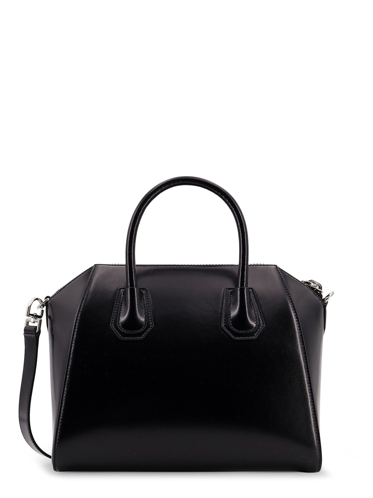 Givenchy Small Leather Shoulder Bag With Structured Shape In Black