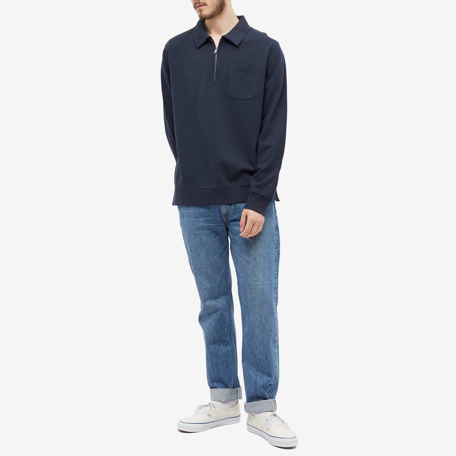 Ymc You Must Create Zip Sweater In Blue
