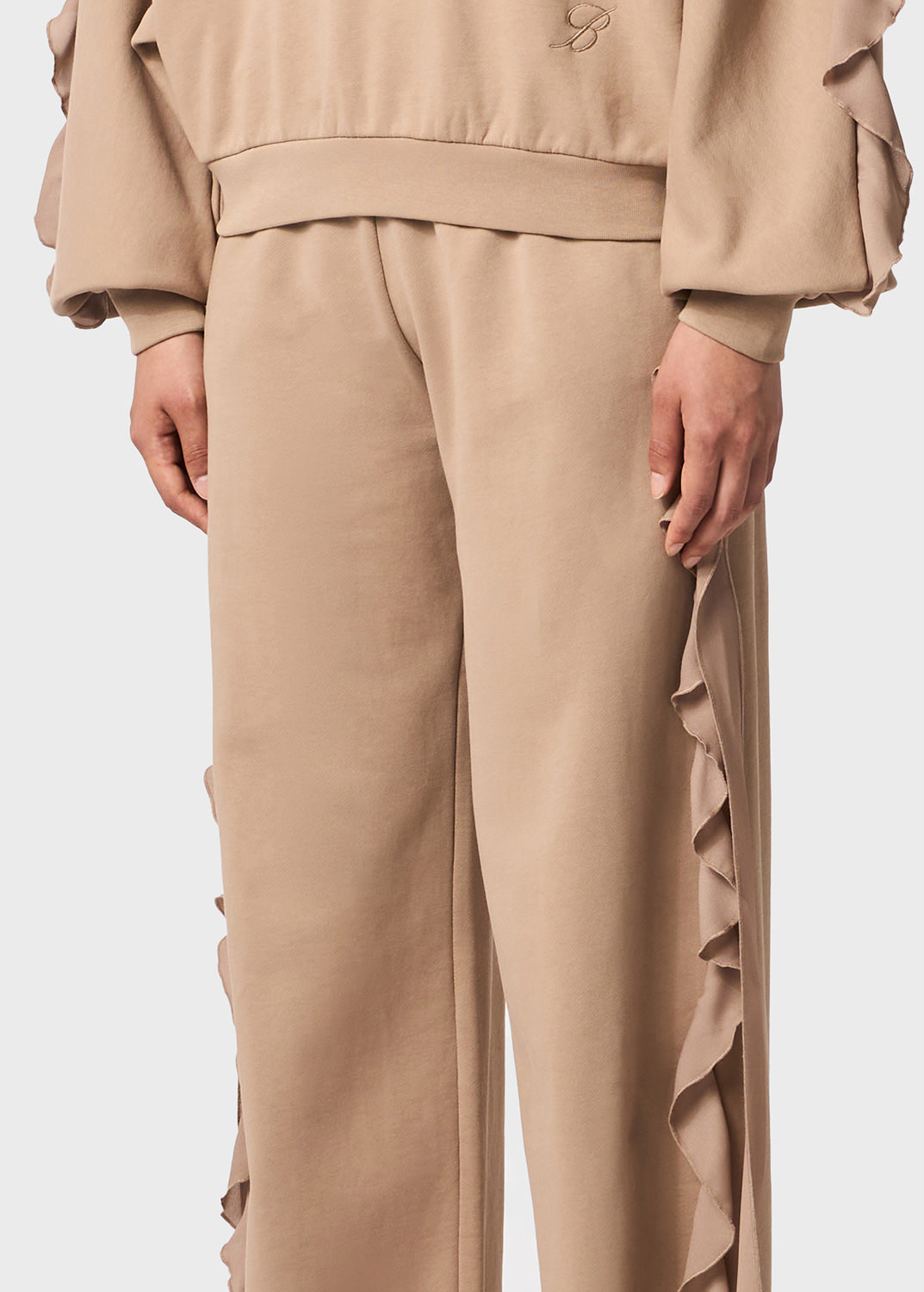 Blumarine Wide-leg Casual Pants In Nude