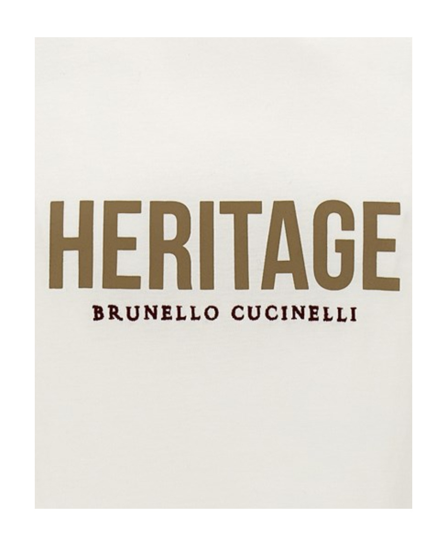 Brunello Cucinelli Logo Detailed Crewneck T-shirt In White