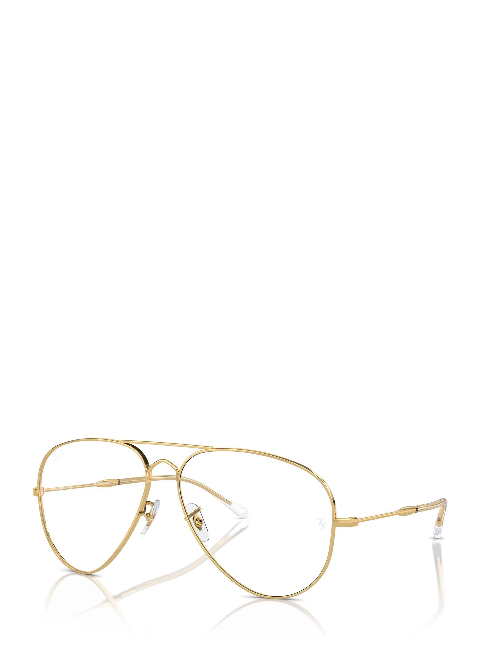 Ray Ban Old Aviator Glasses In Gold