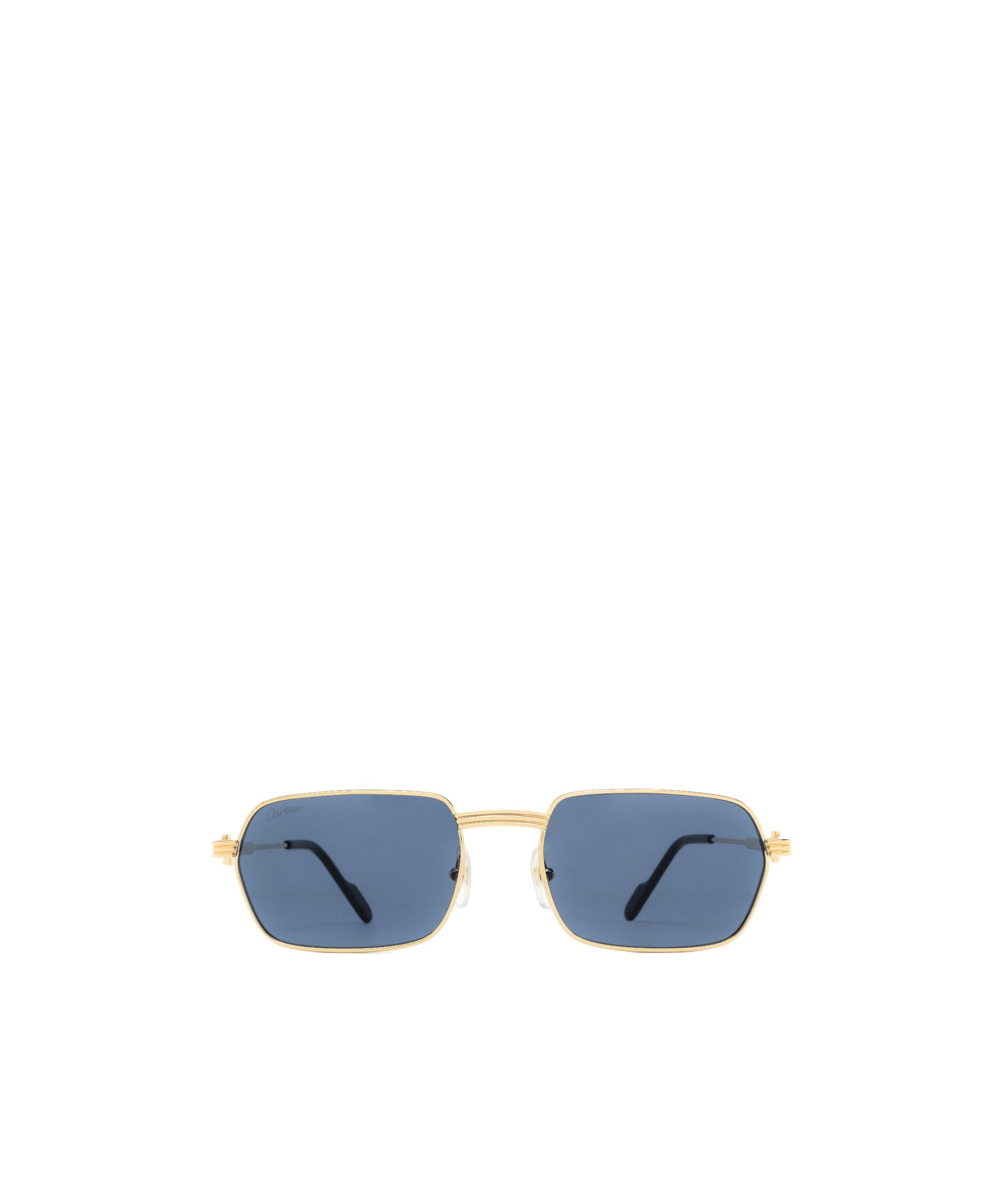 Cartier Rectangle Frame Sunglasses In Blue