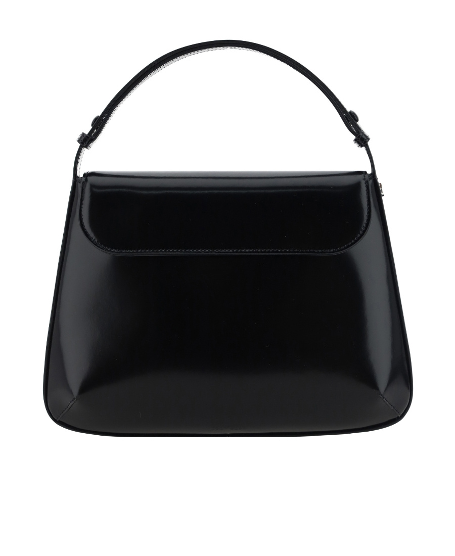 Courrèges Flip Handbag In Black