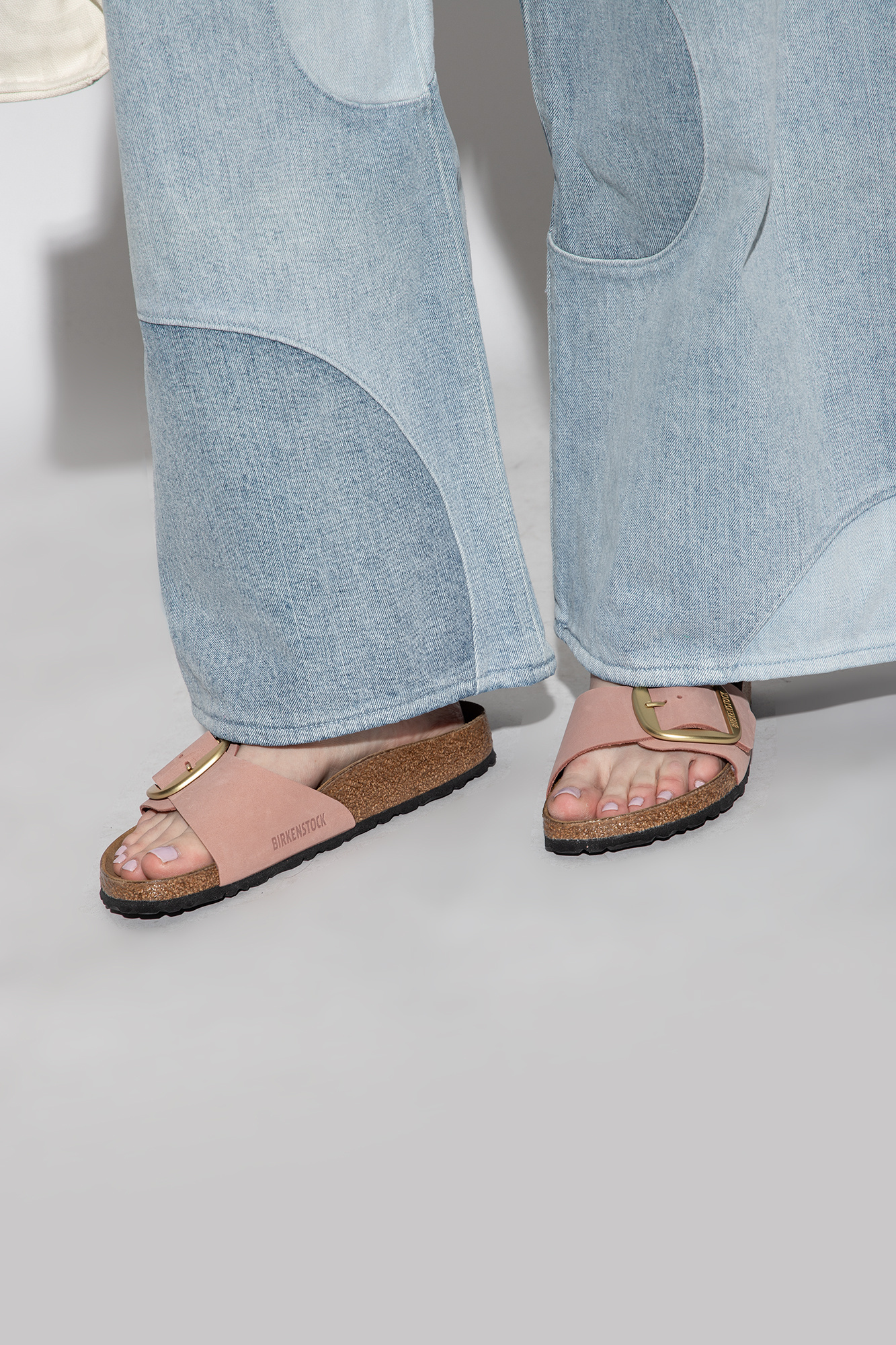 Birkenstock Logo Slippers In Brown