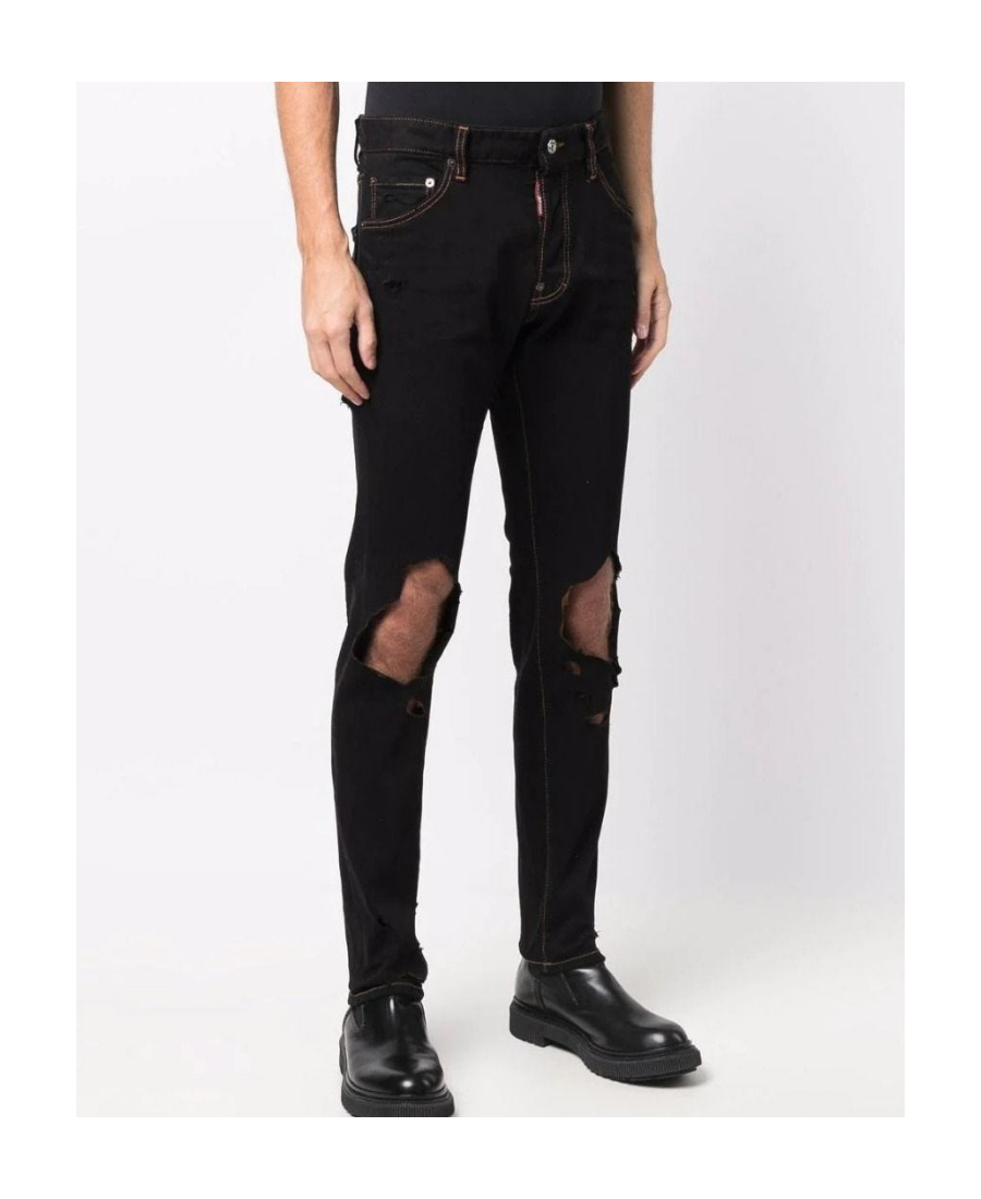 Dsquared2 Distressed-effect Jeans In Black
