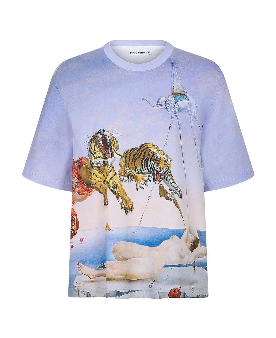 RABANNE ALL-OVER GRAPHIC PRINT T-SHIRT
