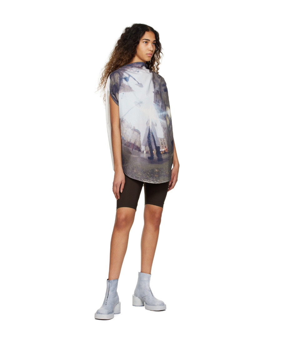 Mm6 Maison Margiela Graphic-print Sleeveless Top In Multicolor