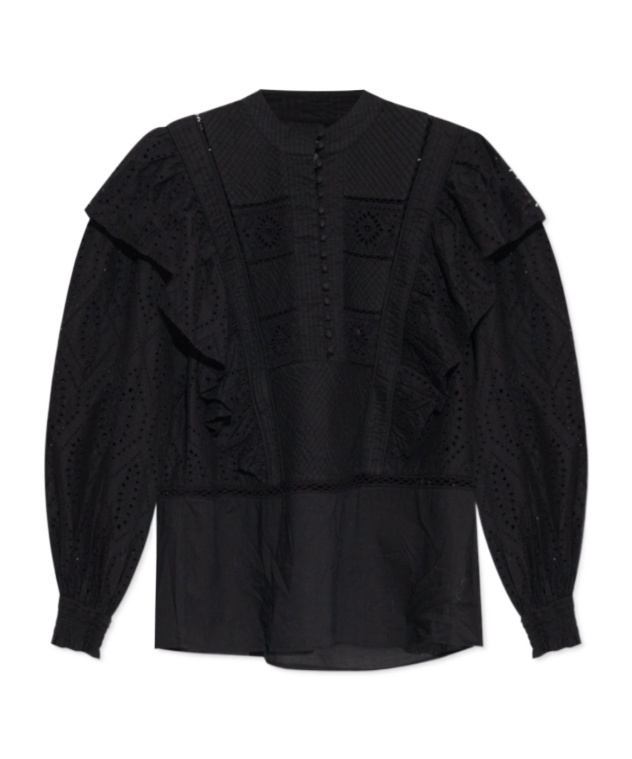 Allsaints Long-sleeved Blouse In Black