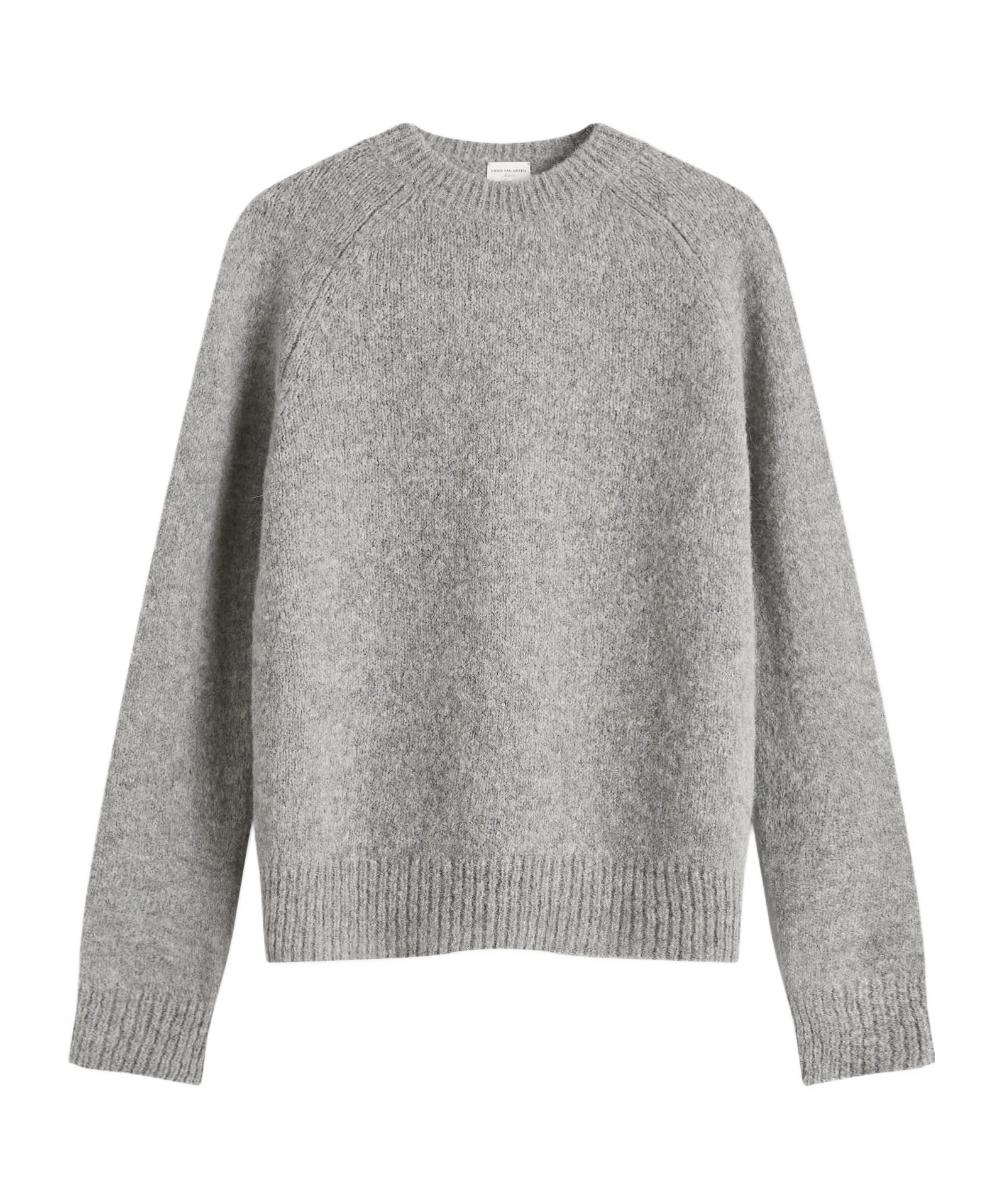 Dries Van Noten Round Neck Sweater In Gray