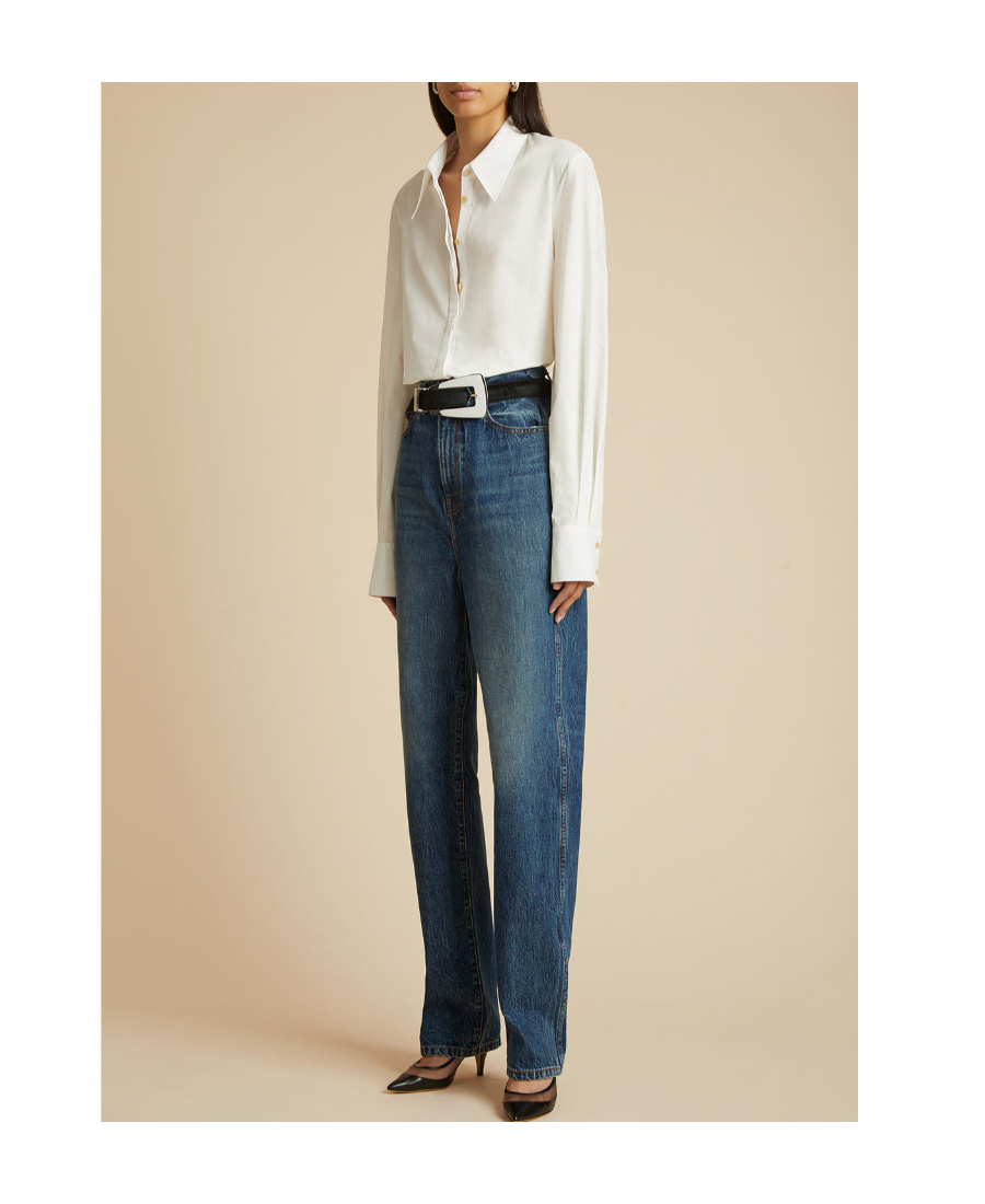 Khaite Albi High-waist Jeans In Blue