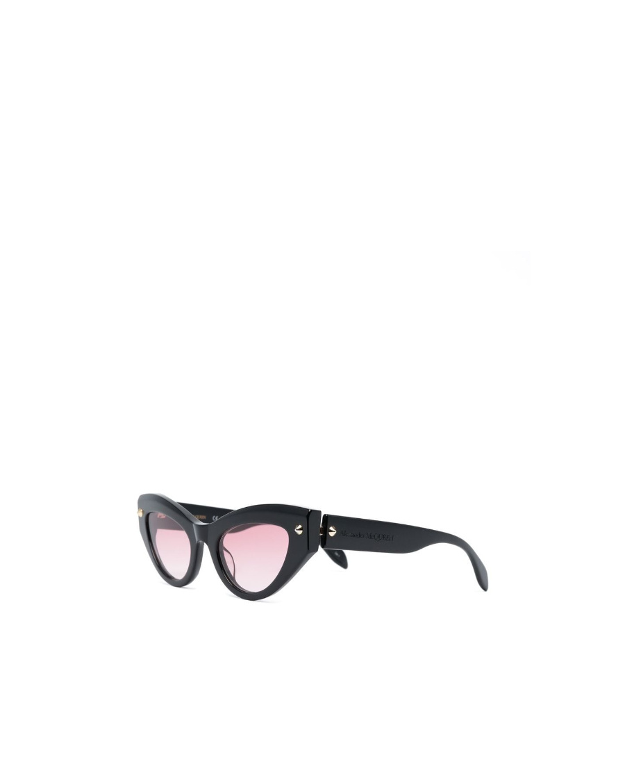Alexander Mcqueen Logo Sunglasses In Black