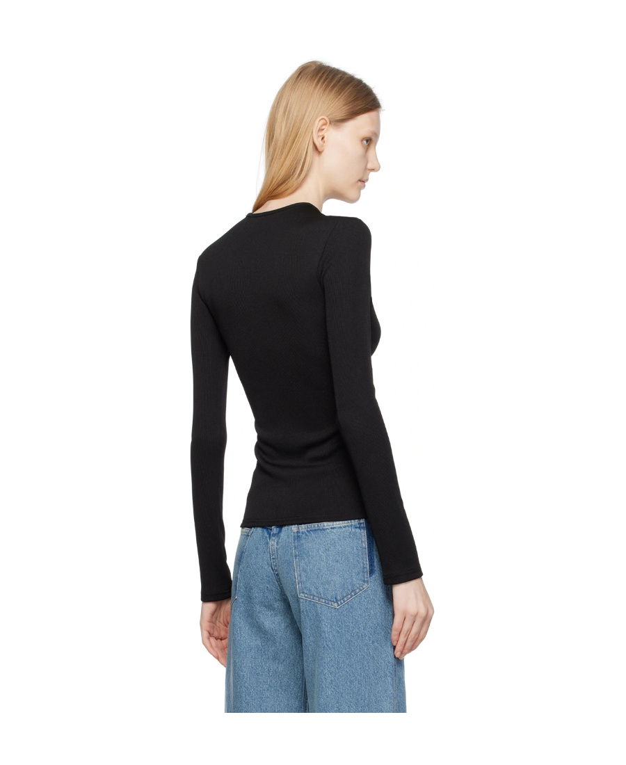 Shop Christopher Esber Cut-out Detail Long-sleeve Top In Black
