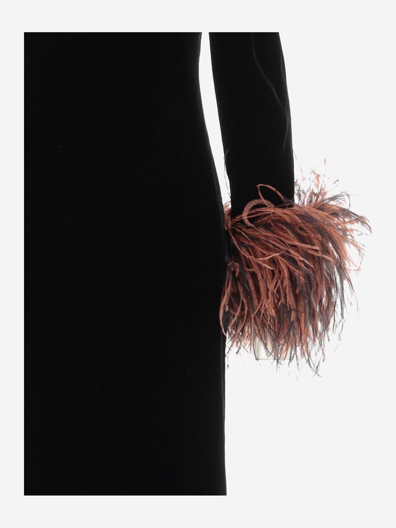Stephan Janson Viscose Blend Long Dress In Black