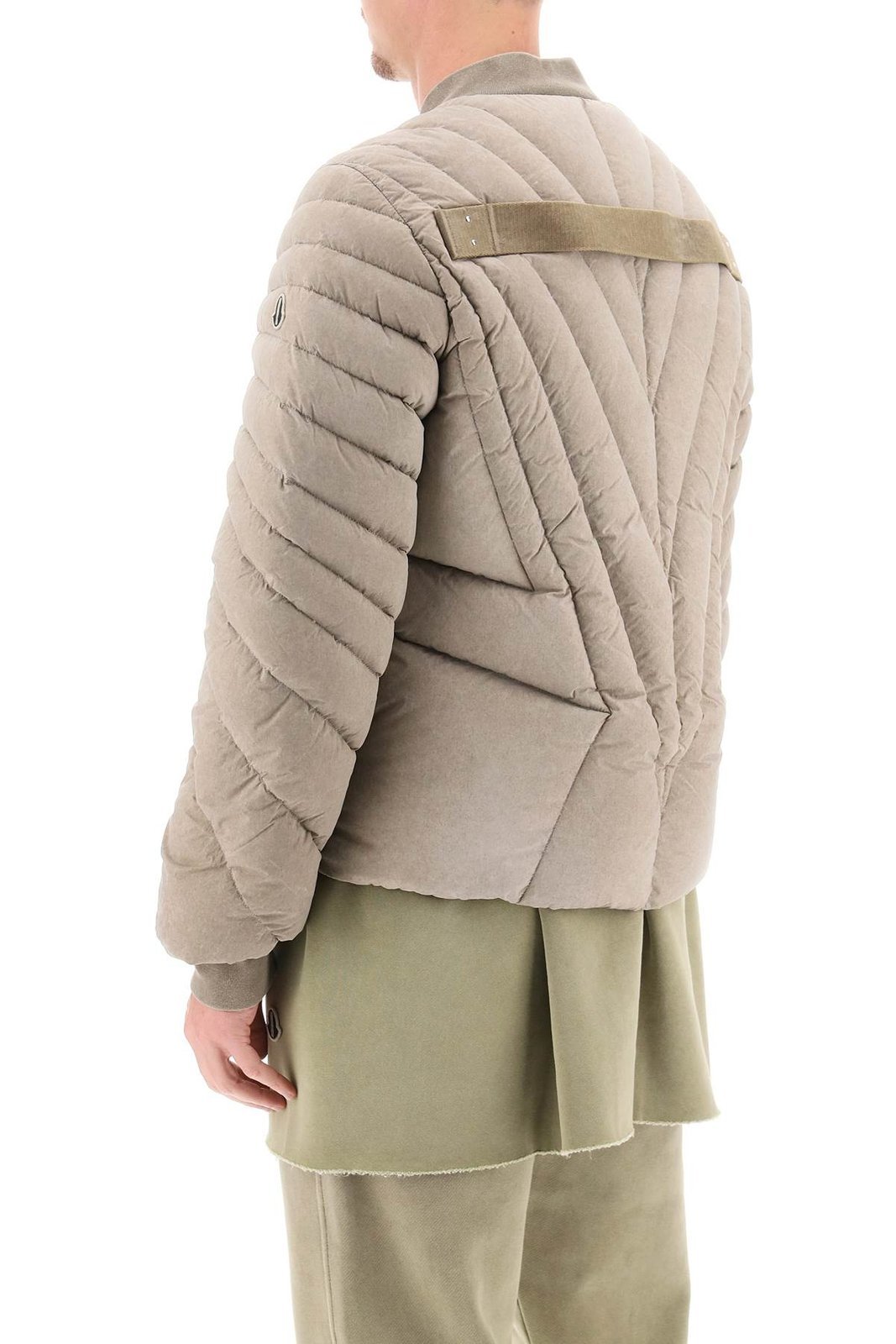 Moncler X Rick Owens Radiance Flight Padded Bomber Jacket In Nude