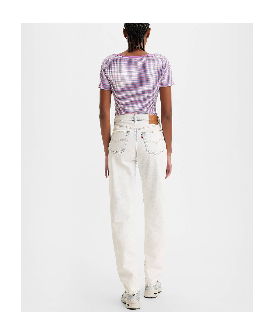 Shop Levi's Bleached-effect Tapered Jeans In White