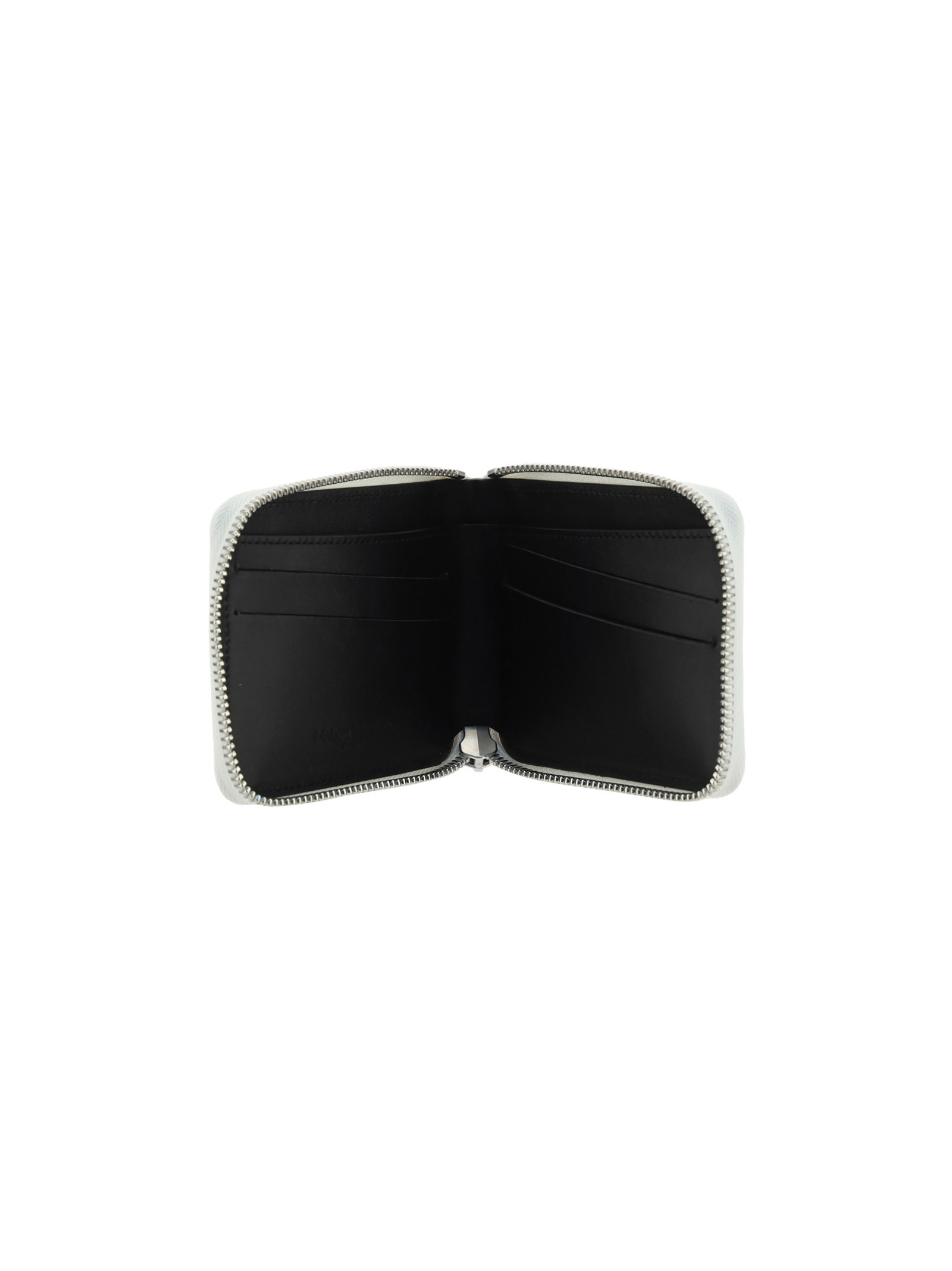 Maison Margiela Crease-effect Wallet In White