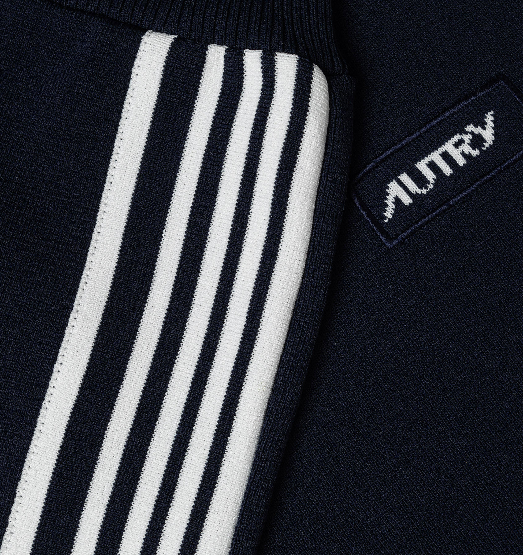 Shop Autry Striped Casual Jacket In Black