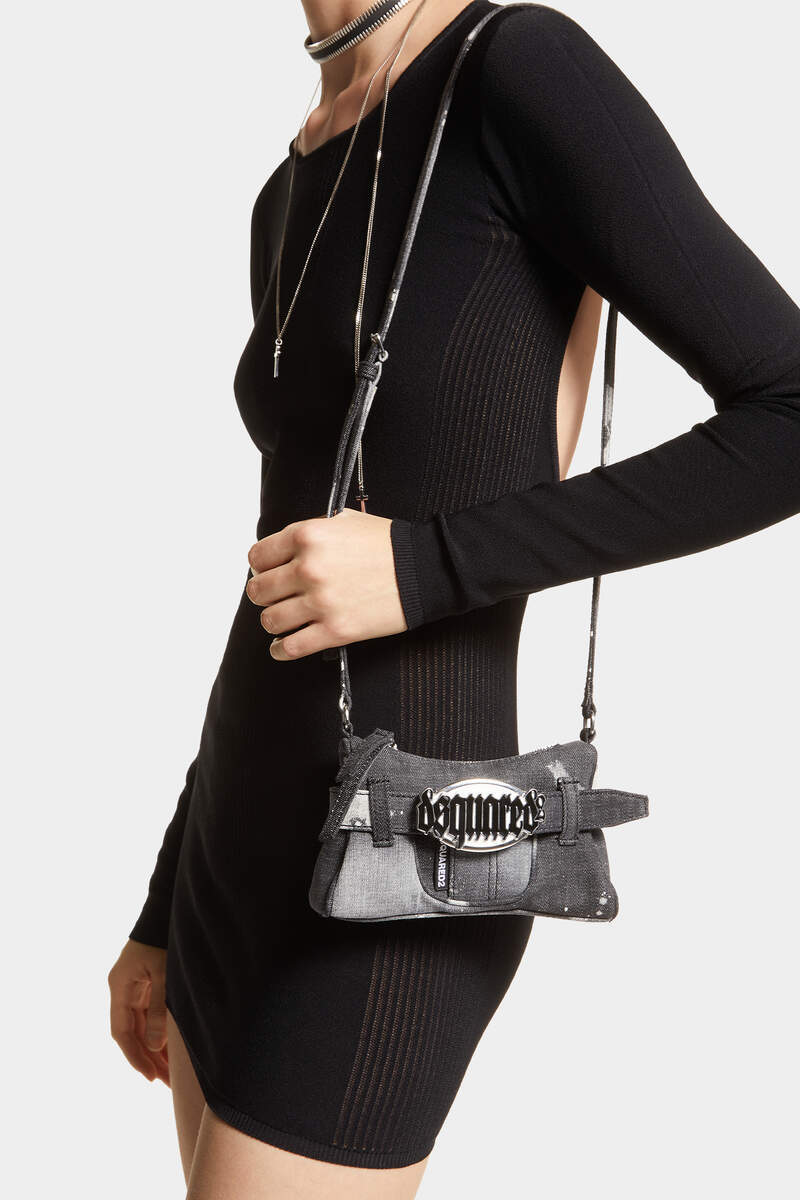 Dsquared2 Mini Zipper Shoulder Bag In Black