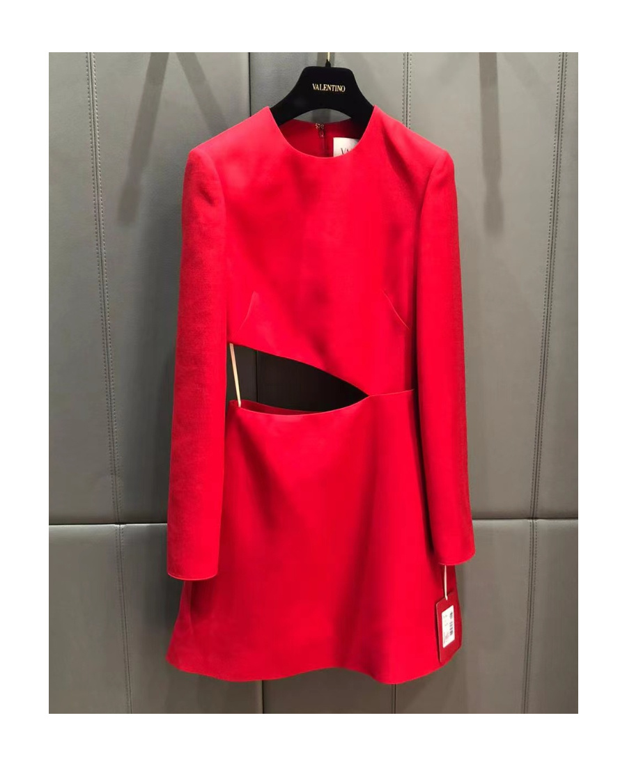 Valentino Cutout Mini Dress In Red