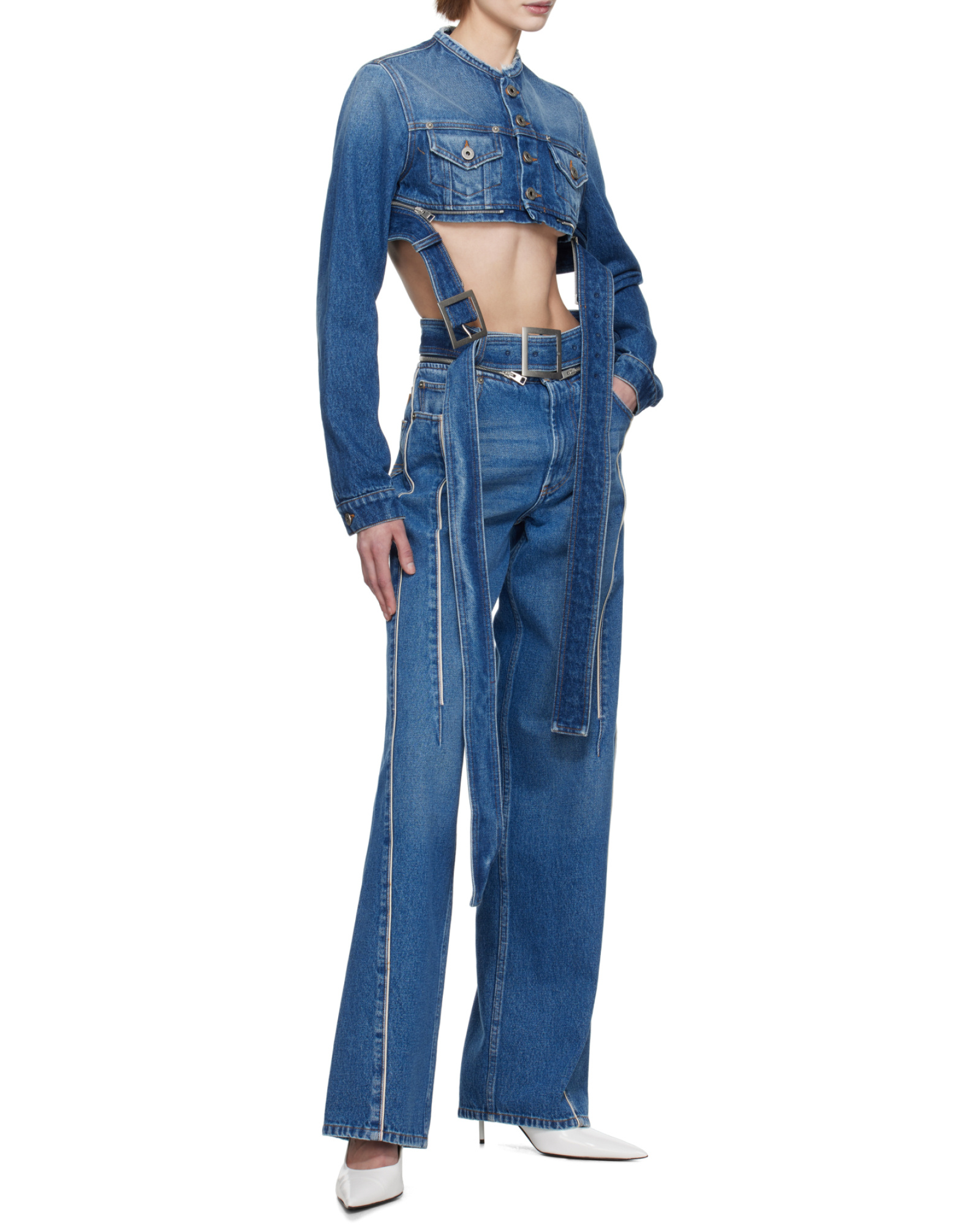 Jean Paul Gaultier Cropped Denim Jacket