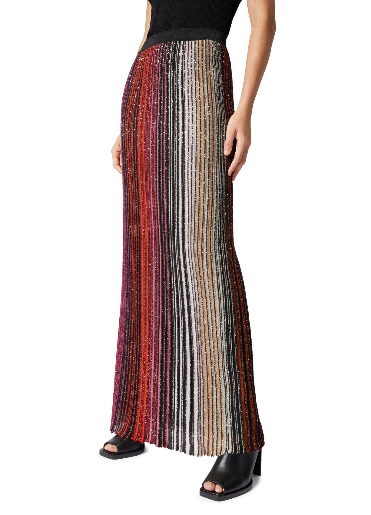 Missoni Sequin-embellished Striped Maxi Skirt In Multicolor