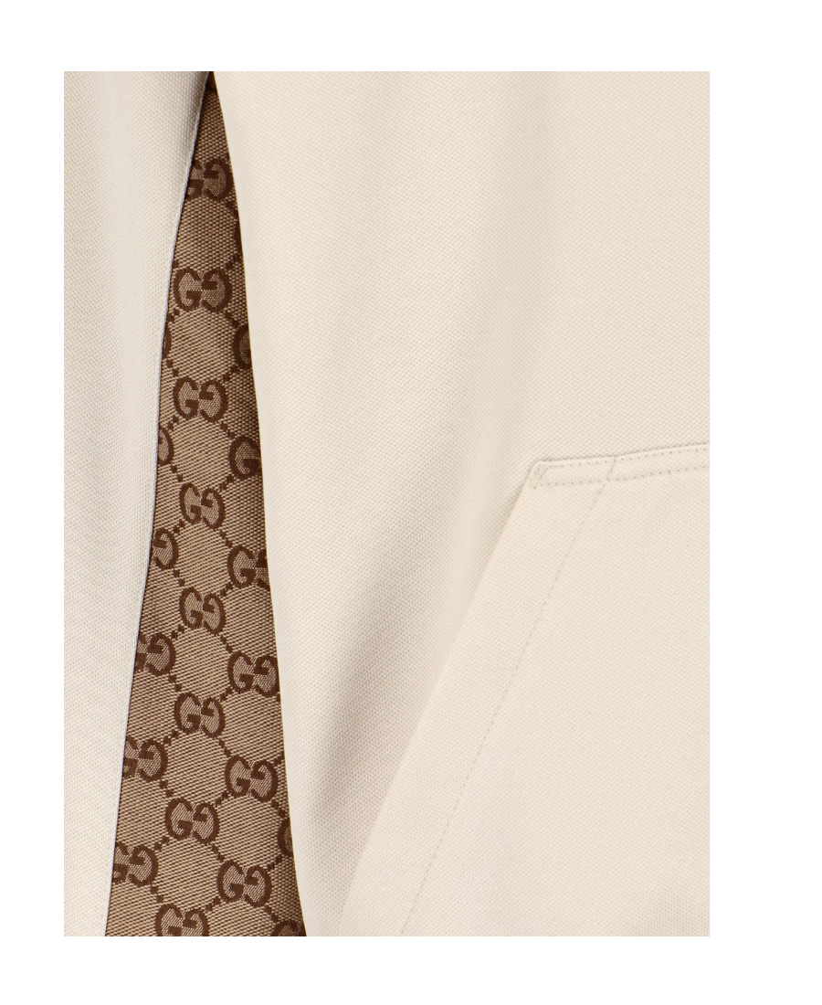 Gucci Interlocking G High-neck Sweatshirt In White