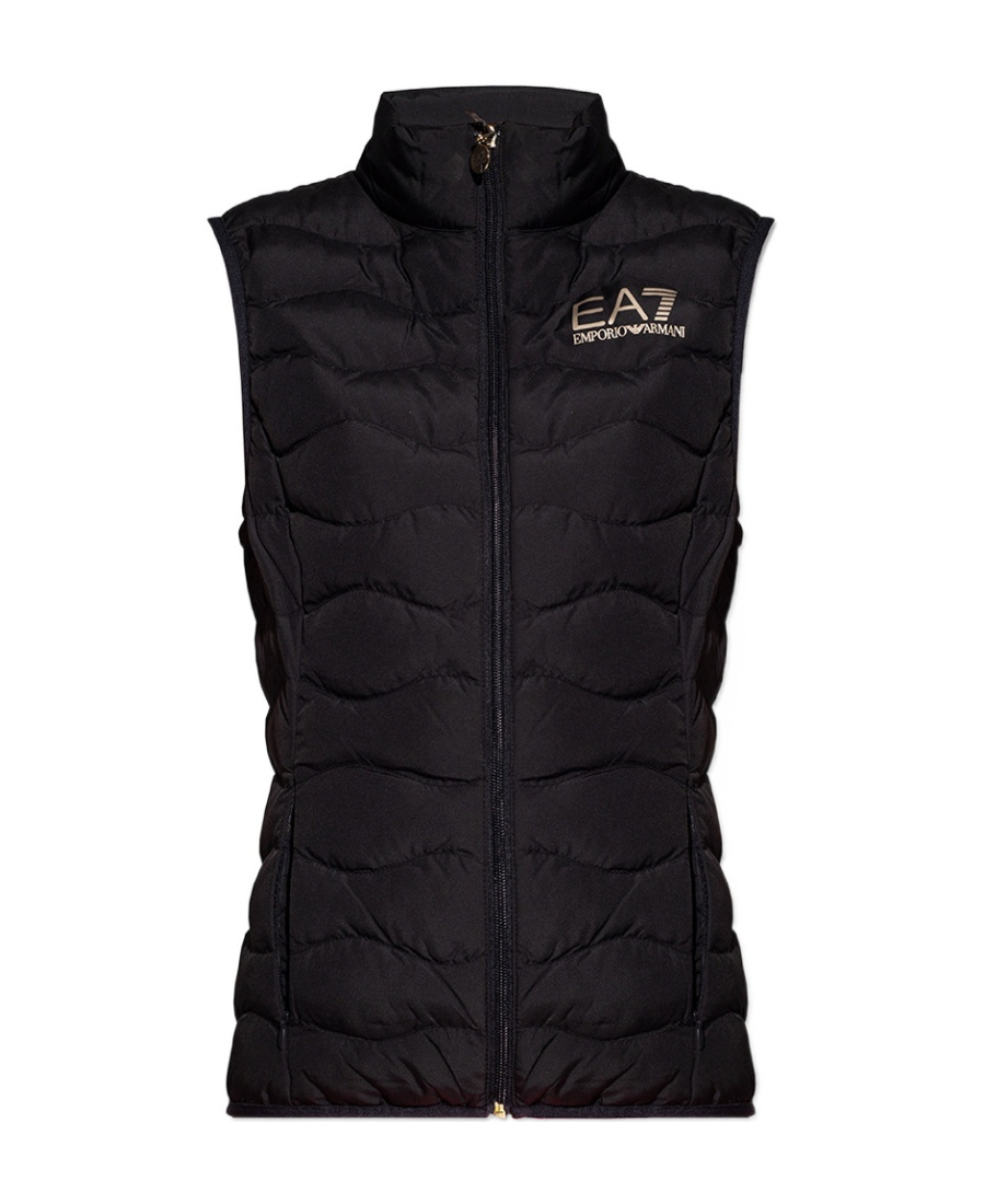 Shop Ea7 Logo-print Gilet In Black