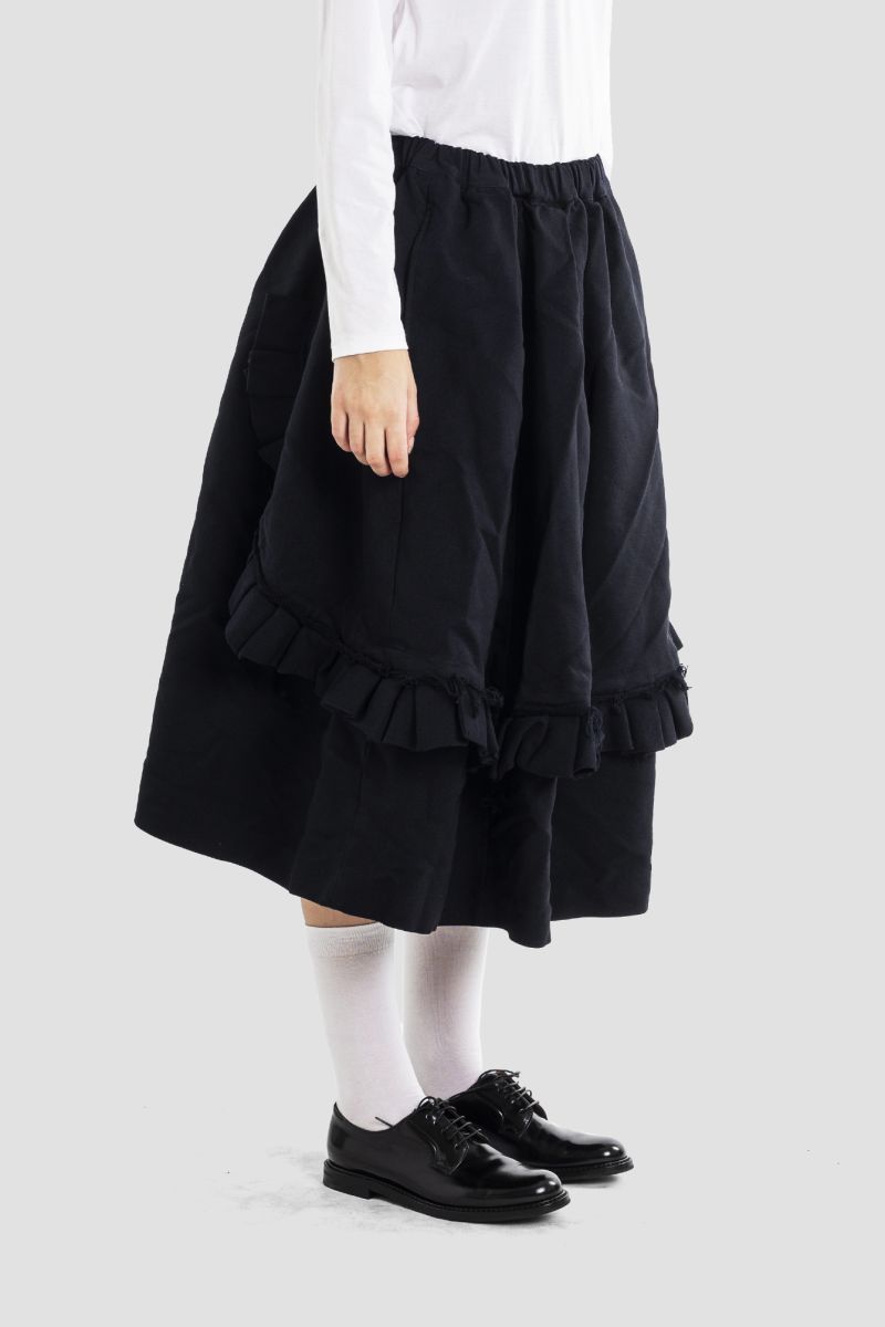 COMME DES GARÇONS HALF SKIRT WITH LOTUS LEAF EDGE
